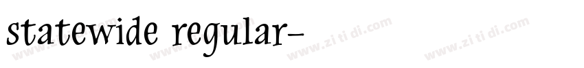 statewide regular字体转换